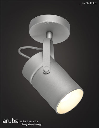 Mantra Fusion Fusion M6016 Aruba Spot 1L 1 x E27 Max 40W (Not Incl) Silver - M6016 Ceiling