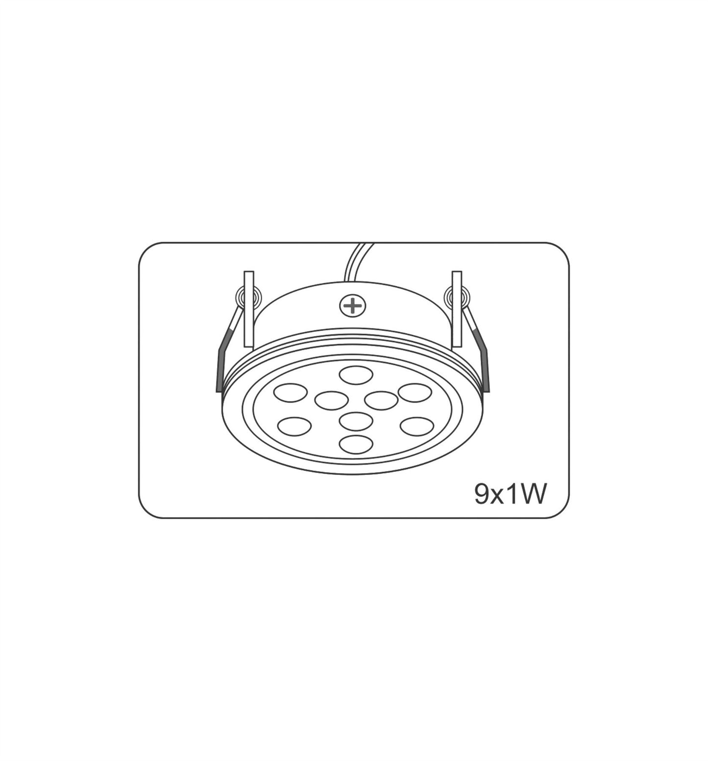Techtouch Tech Downlight LED Adjustable Round Downlight 9x1W 30°