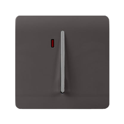Trendi Artistic Modern Glossy 45 A Tactile Light Switch & Neon Insert Dark Brown