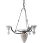 Diyas Home (DH) Tessa  3 Arm Black/Clear Glass Ceiling Pendant Light Fitting
