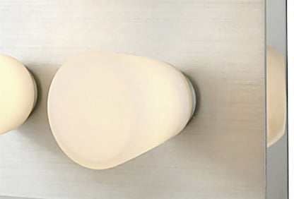 Diyas IP44 Cone Flush  4 Light G9 Polished Chrome & Aluminium/Opal Glass Ceiling Light Fitting