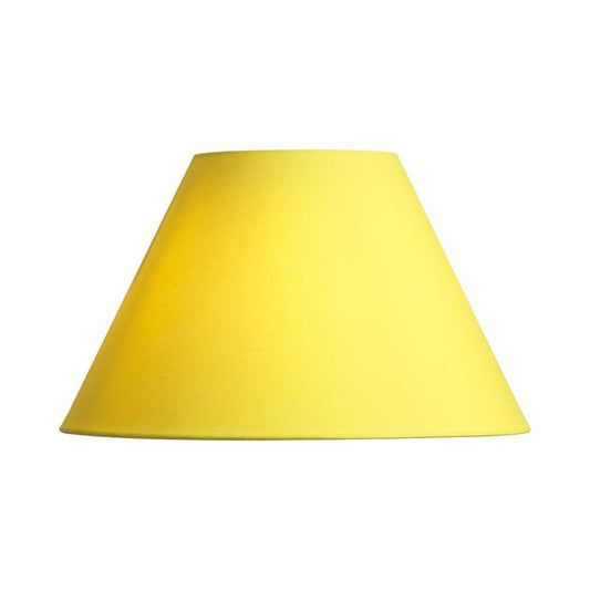Oaks Lighting S501/8 Cotton Coolie Lampshade 200mm - Reversable Gimbal Light Shade - Yellow