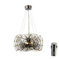 Diyas Atria 65cm  3 Light E27 with LEDs and Remote Control Stainless Steel Ceiling Pendant Light Fitting