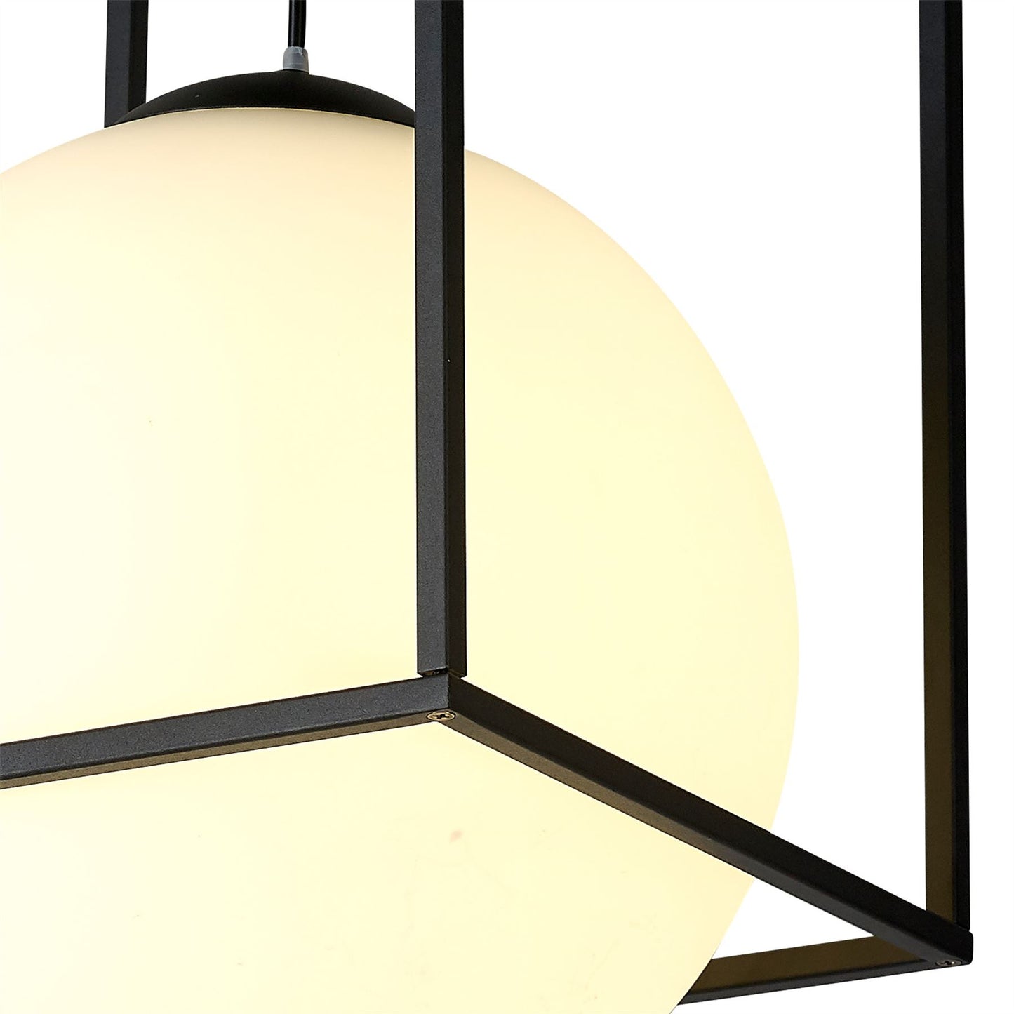 Mantra Desigual Large Tall Semi Flush, 1 Light E27, Matt Black