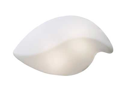 Mantra M3784 Natura Ceiling/Wall 2 Light E27 Small Outdoor IP44, Matt White/Opal White