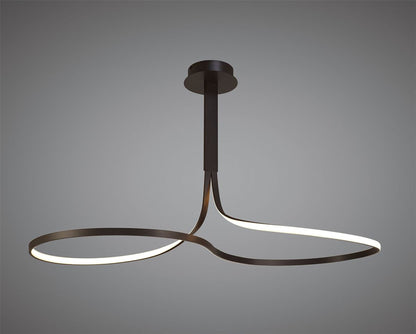 Mantra Nur XL M5806 Nur BR XL Rectangular Semi Ceiling 50W LED 2800K, 3900lm, Frosted Acrylic/Brown Oxide, 3yrs Warranty - M5806 Ceiling
