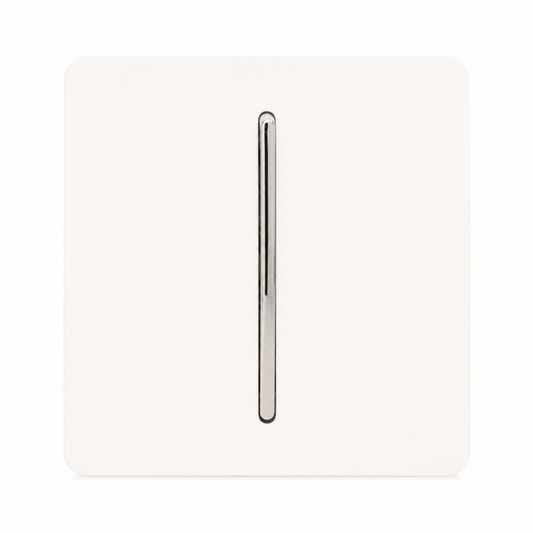 Trendi Artistic Modern Auto Retractive 1 Door Bell Switch in Matt White - ART-DBMWH