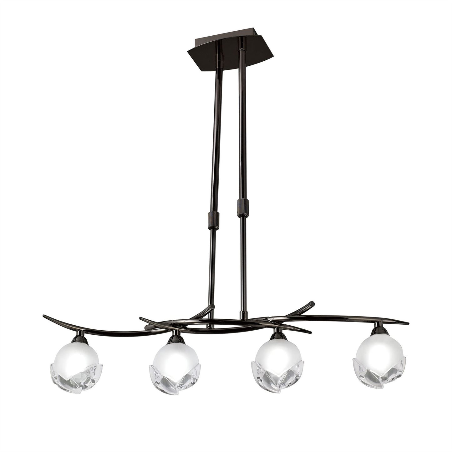 Mantra Fragma Linear Telescopic 4 Light G9 Line, Black Chrome