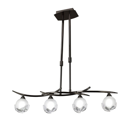Mantra Fragma Linear Telescopic 4 Light G9 Line, Black Chrome