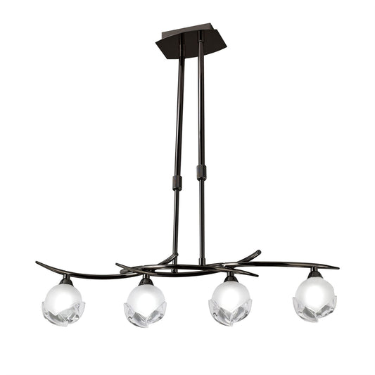 Mantra Fragma Linear Telescopic 4 Light G9 Line, Black Chrome