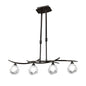 Mantra Fragma Linear Telescopic 4 Light G9 Line, Black Chrome