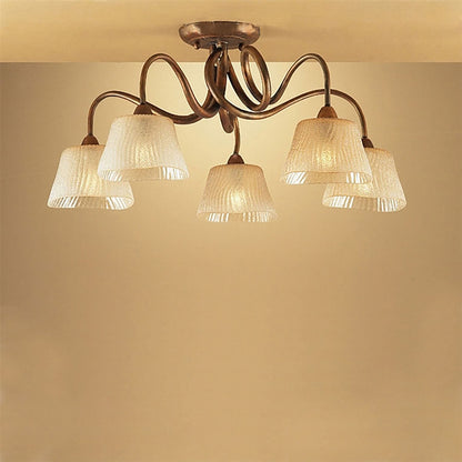Mantra (0039 002) Tentacle 68cm Ceiling 5 Light E14, Rustic Gold