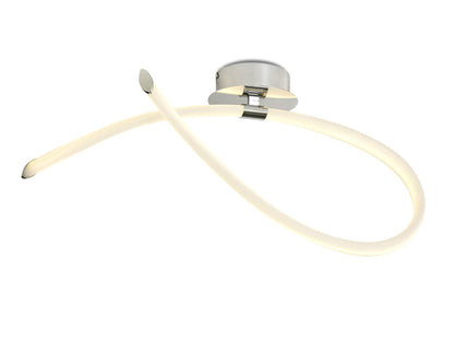 Mantra Armonia Semi Flush Medium Loop, 25W LED, 3000K, 1875lm, Polished Chrome/Frosted Acrylic, 3yrs Warranty Ceiling