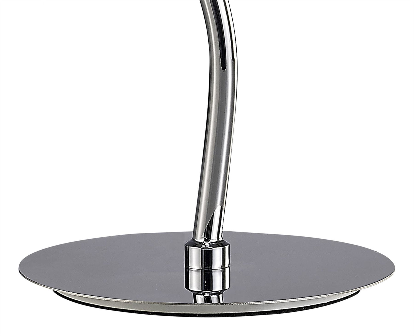 Mantra M5279 Louise Table Lamp 1 Light E27 with White Shade Polished Chrome/Clear Crystal