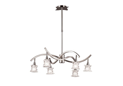 Mantra Salomon SN Salomon Telescopic Lamp 6 Light G9, Satin Nickel