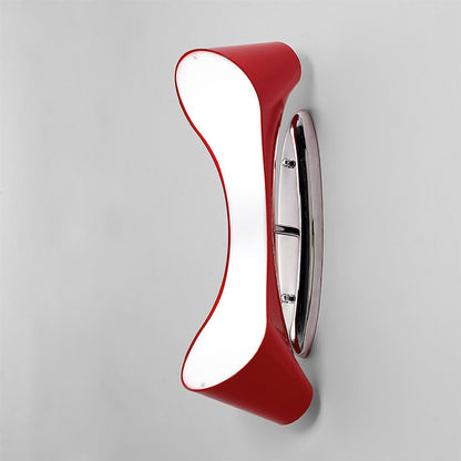 Mantra M1564 Ora Wall Light 2 Light E27, Gloss Red/White Acrylic/Polished Chrome