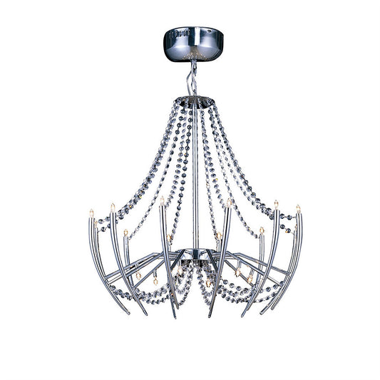 Diyas Zest 63cm  Round 18 Light G4 Polished Chrome/Crystal, NOT LED/CFL Compatible Ceiling Pendant Light Fitting