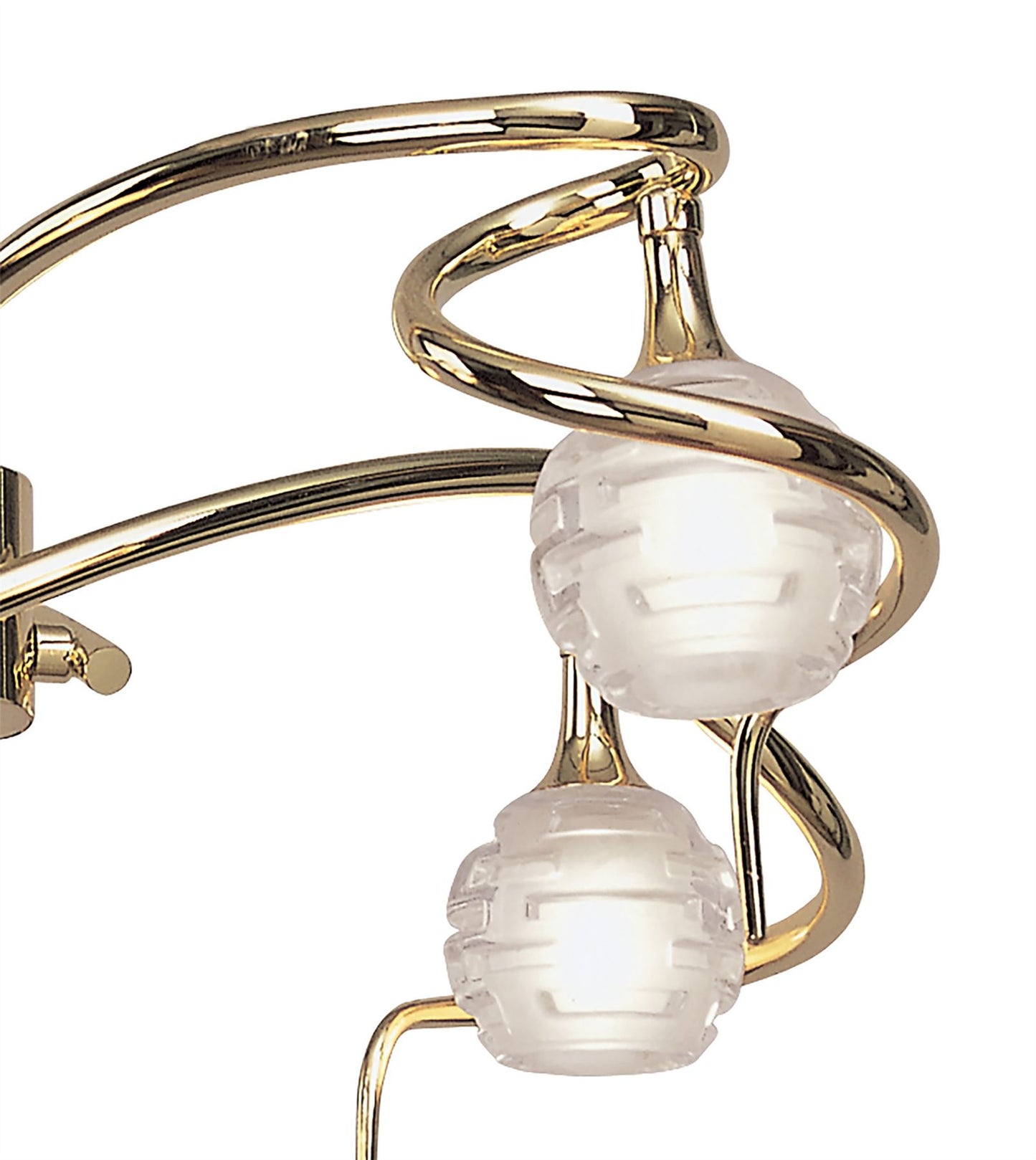 Mantra Dali 58cm Telescopic Pendant Convertible To Semi Flush 4 Light G9, Polished Brass