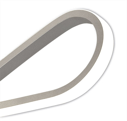 Mantra M5982 Bucle Square Ceiling 40W LED 3000K, 3500lm, Silver/Polished Chrome/Frosted Acrylic, 3yrs Warranty - M5982 Ceiling
