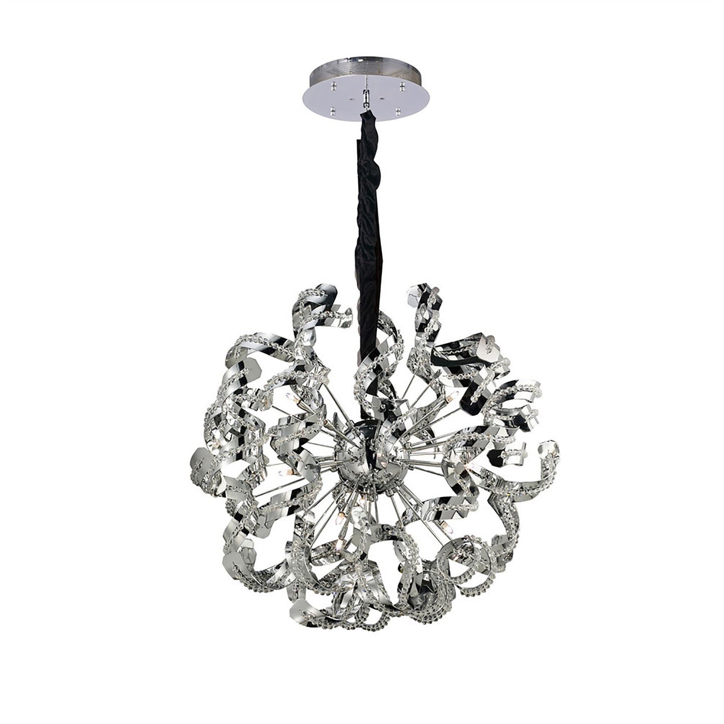 Diyas Esme 55cm  12 Light G4 Polished Chrome/Crystal, NOT LED/CFL Compatible Ceiling Pendant Light Fitting