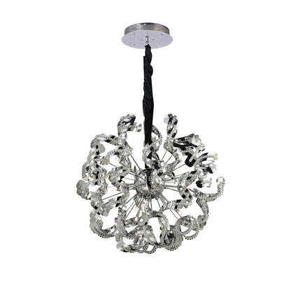 Diyas Esme 55cm  12 Light G4 Polished Chrome/Crystal, NOT LED/CFL Compatible Ceiling Pendant Light Fitting