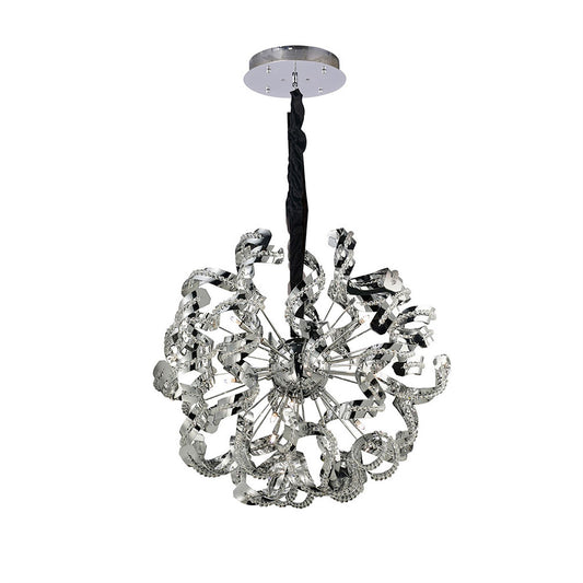 Diyas Esme 55cm  12 Light G4 Polished Chrome/Crystal, NOT LED/CFL Compatible Ceiling Pendant Light Fitting