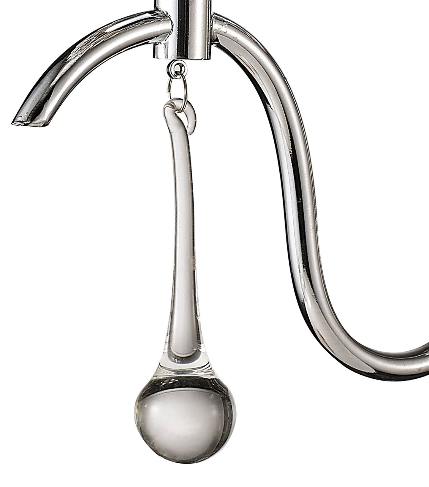 Diyas Chelsie Wall Light 1 Light G9 Polished Chrome/Clear Beaded Glass