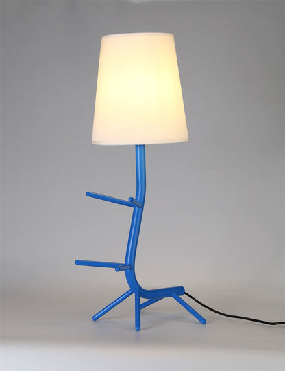Mantra Centipede Table Lamp with Shade, 1 x E27, Blue/White