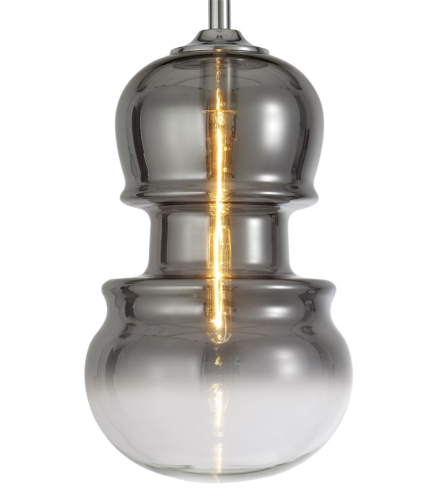 Mantra Sonata Pendant 29cm Round, 1 x E27, Polished Chrome/Graphite