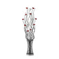 Diyas Home Rouge Aluminium (DH) Rouge Floor Lamp 7 Light G4 Black/Red/Chrome/Crystal, NOT LED/CFL Compatible