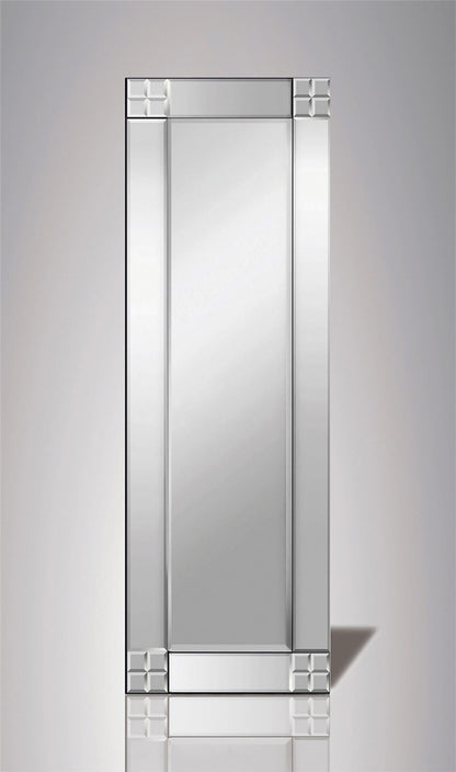 Diyas Home Vita 120cm x 40cm Square Cut Detailed Mirror (Can Only Be Shipped On A Pallet, Additional Charges May Apply.) Mirrors