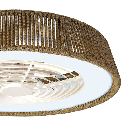Polinesia Nautica 64.5cm 70W LED Dimmable Ceiling Light With Built-In 35W DC Reversible Fan, Beige Oscu, 4200lm, 5yrs Warranty
