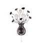 Diyas Home Bonita Aluminium (DH) Bonita Wall Light 3 Light G4 Brown/Crystal, NOT LED/CFL Compatible