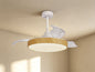 Alaska 50cm 50W LED Dimmable Ceiling Light With Built-In 30W DC Fan, 2700-5000K Remote & APP Control, 3300lm, Wood, 5yrs Warranty