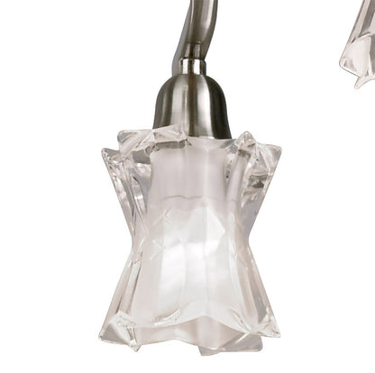 Mantra Alaska GU10 64cm Pendant Convertible To Semi Flush 6 Light L1/SGU10, Satin Nickel, CFL Lamps INCLUDED