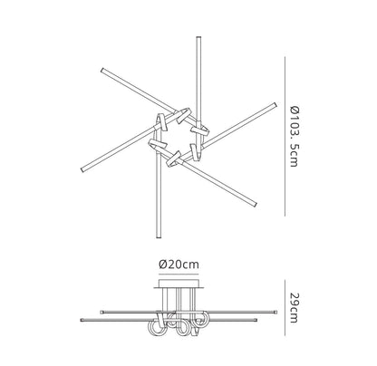 Mantra M6126 Cinto Ceiling 42W LED, 3000K, 3360lm, Polished Chrome, 3yrs Warranty - M6126 Ceiling