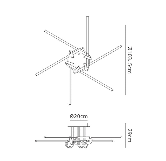 Mantra M6126 Cinto Ceiling 42W LED, 3000K, 3360lm, Polished Chrome, 3yrs Warranty - M6126 Ceiling