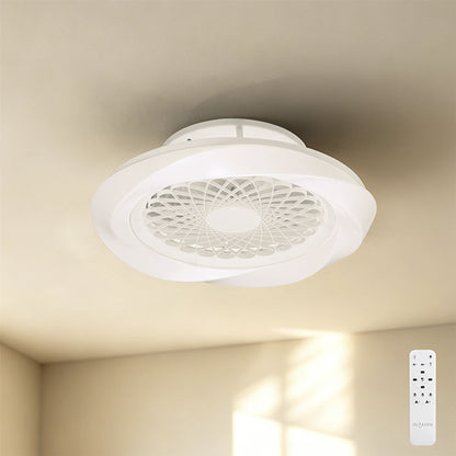 Boreal 62cm 70W LED Dimmable Ceiling Light With Built-In 35W DC Reversible Fan, White Finish C/W Remote Control, 4200lm