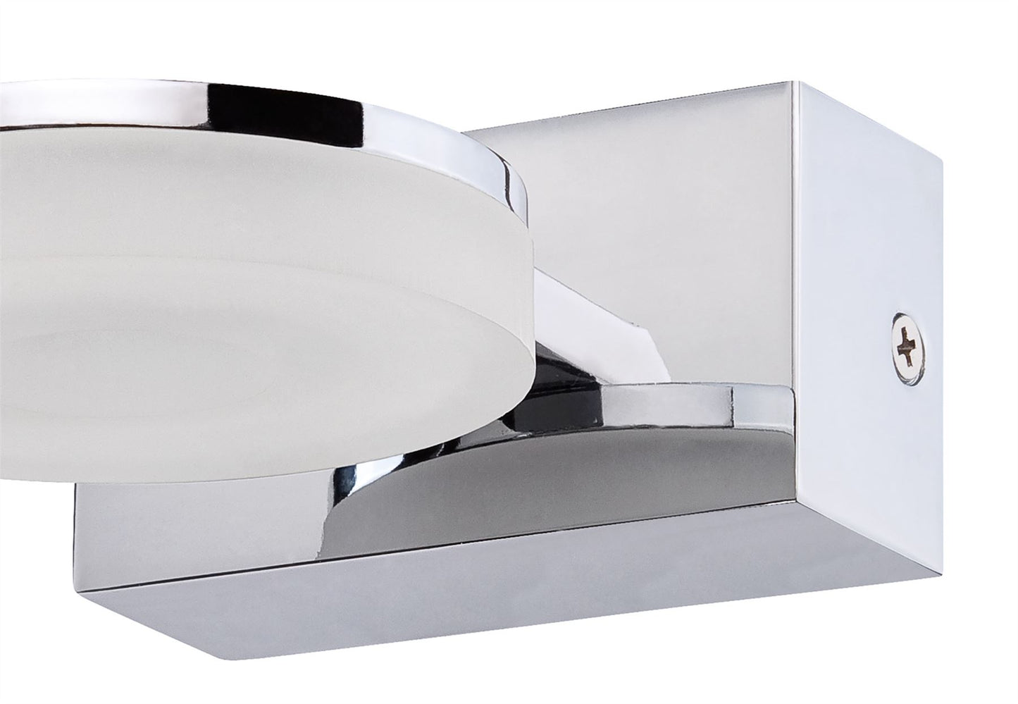 Mantra Fusion Nimbus Wall Light 1 Light 5W LED 3000K, 450lm, Polished Chrome/Frosted Acrylic, 3yrs Warranty