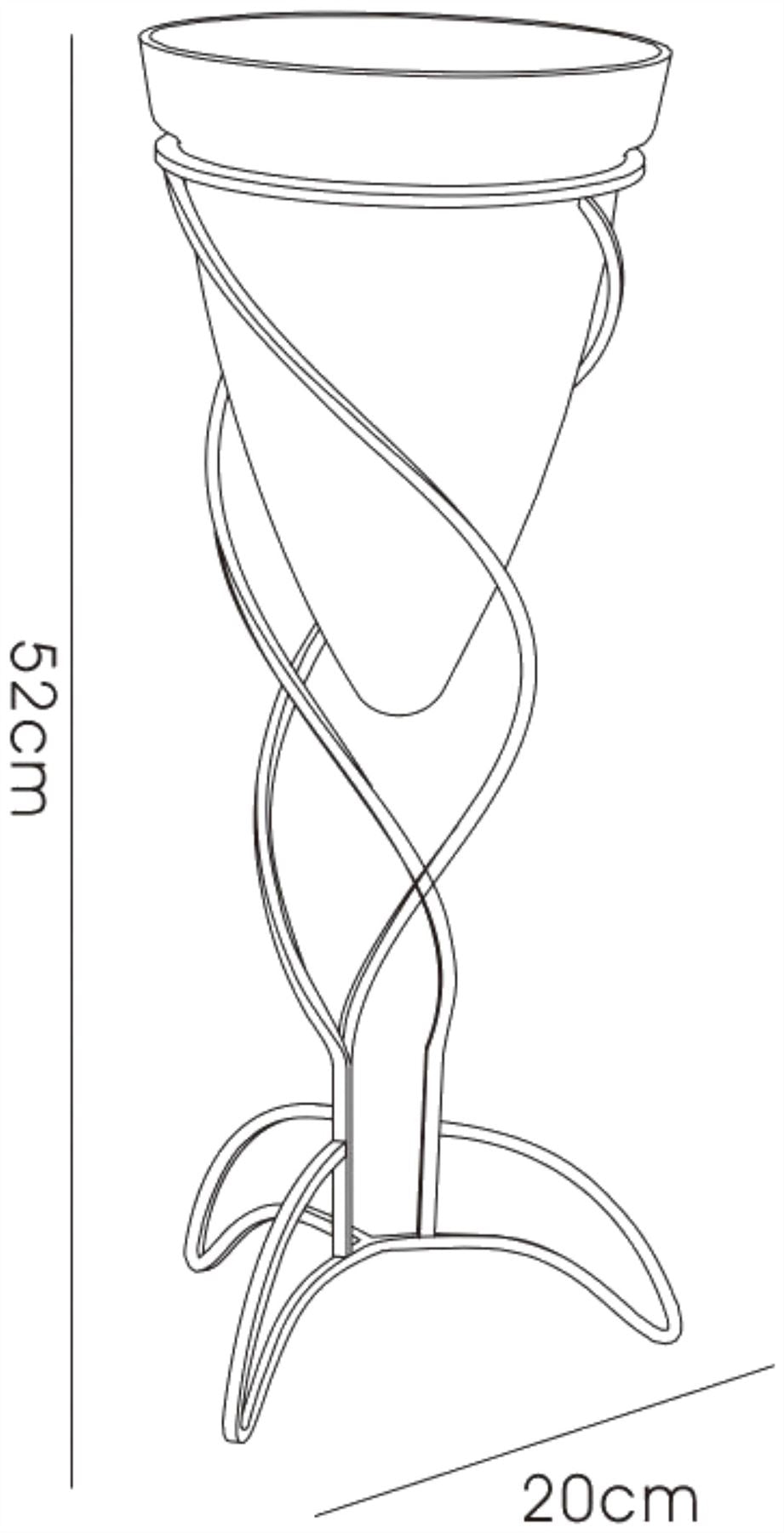 Diyas Home (DH) Tessa Cone Candle Holder 50.5Cm Black/Clear Glass Art