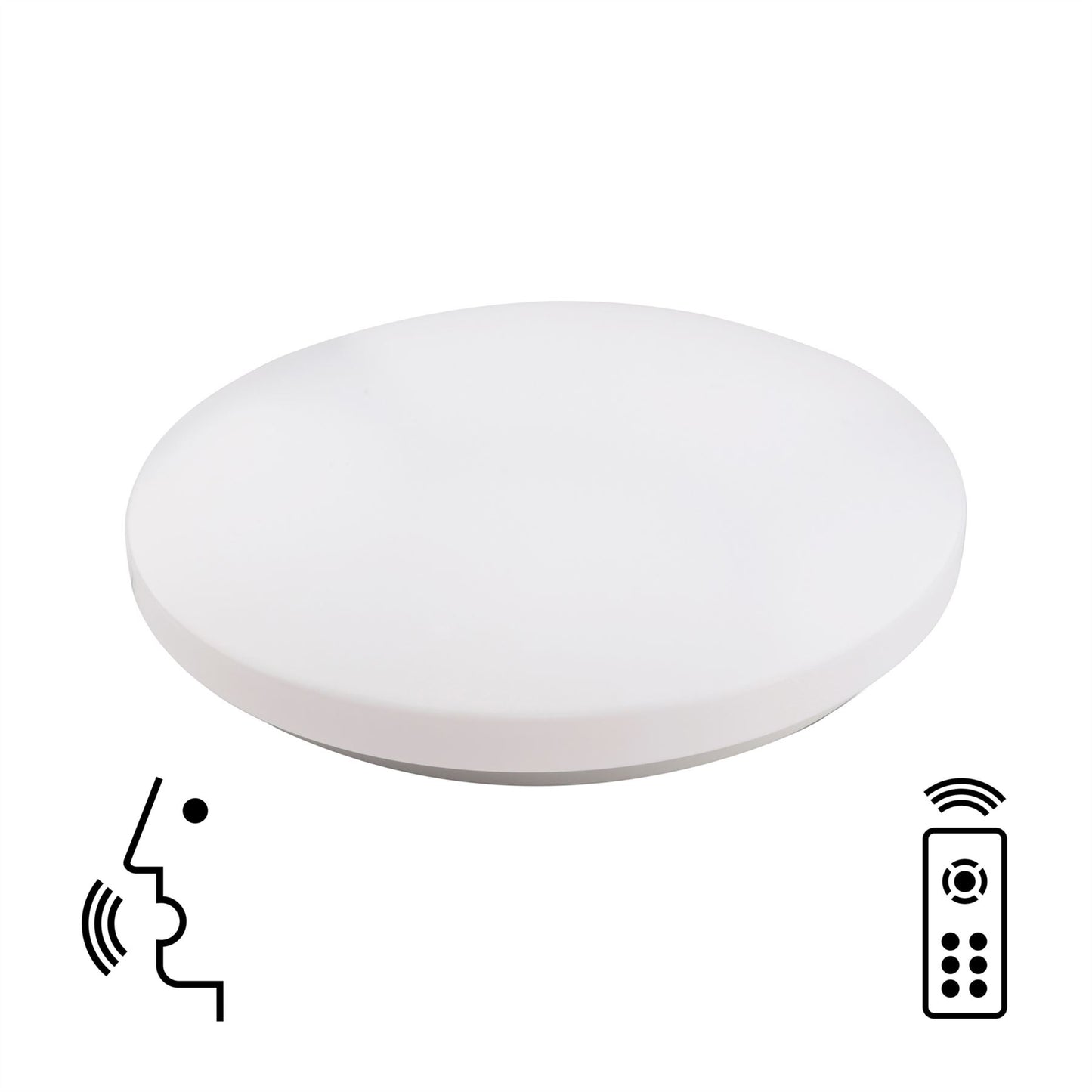 Mantra Zero Smart 38cm Ceiling Light, 56W LED, 2700-5000K Tuneable White, 3500lm, Remote Control, White, 3yrs Warranty