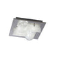 Diyas Starlis Square Flush  4 Light G9 Polished Chrome/Glass/Crystal Ceiling Light Fitting