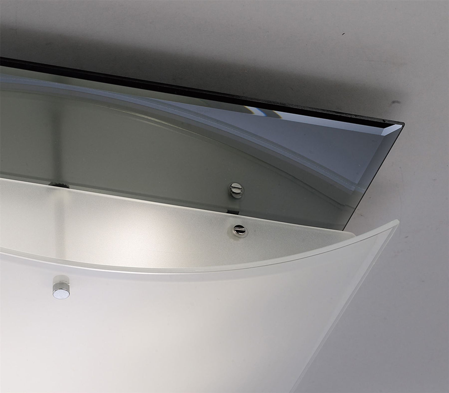Diyas Vito Flush  3 Light E27 Polished Chrome/Smoked Mirror Ceiling Light Fitting