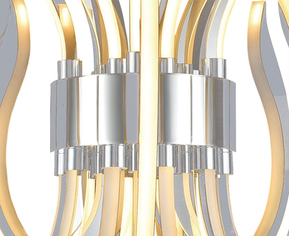 Mantra M5560 Versailles Ceiling LED Light 256W, 12339lm, 3000K Polished Chrome/White Acrylic, 3yrs Warranty