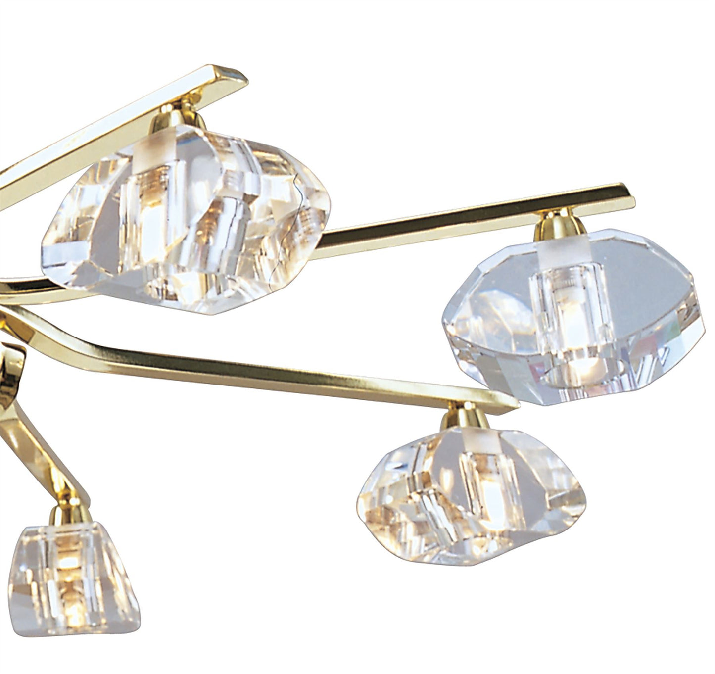 Mantra Alfa 80cm Pendant 8 Light G9, Polished Brass