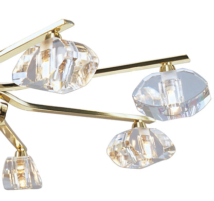 Mantra Alfa 80cm Pendant 8 Light G9, Polished Brass