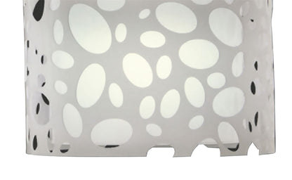 Mantra Lupin Linear Pendant 2 Light E27 Line, Gloss White/White Acrylic/Polished Chrome, CFL Lamps INCLUDED