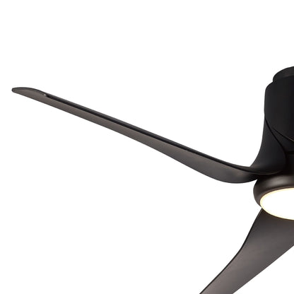 Ushuaia 133cm 30W LED Dimmable Ceiling Light With Built-In 35W DC Fan, 2700-5000K Remote & APP Control, 2400lm, Black, 5yrs Warranty