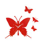 Diyas Home (DH) Infinity Butterfly Clock Red/Crystal Wall