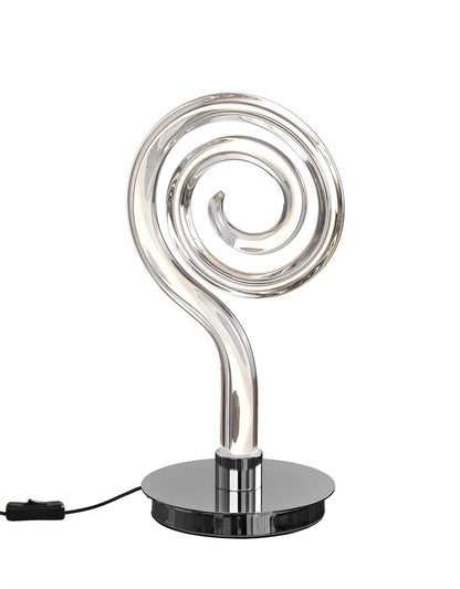 Mantra Adaggio Iris Crystal Table Lamp, 10W LED, 3000K, 800lm, Polished Chrome/Clear, Made In Spain, 3yrs Warranty